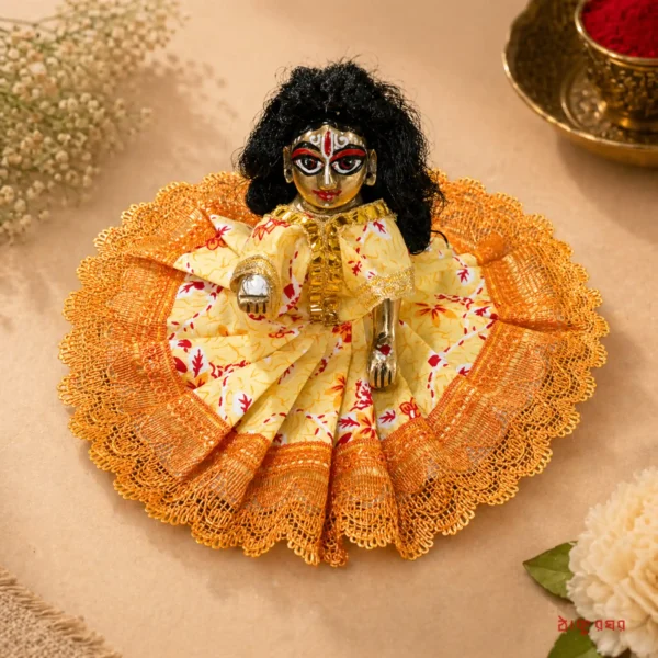 Laddu Gopal Pure Cotton Poshak (3 Piece Combo) - Size 3
