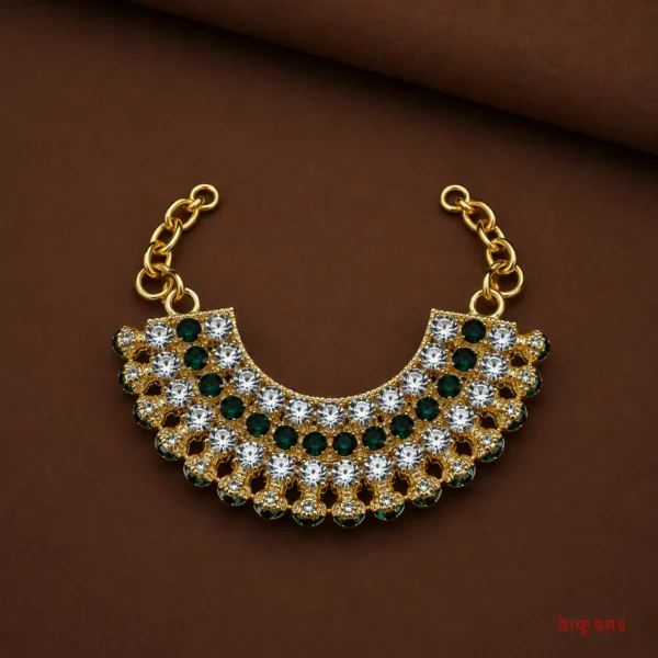 Premium Shringar Haar for Thakurji -  Bottle Green