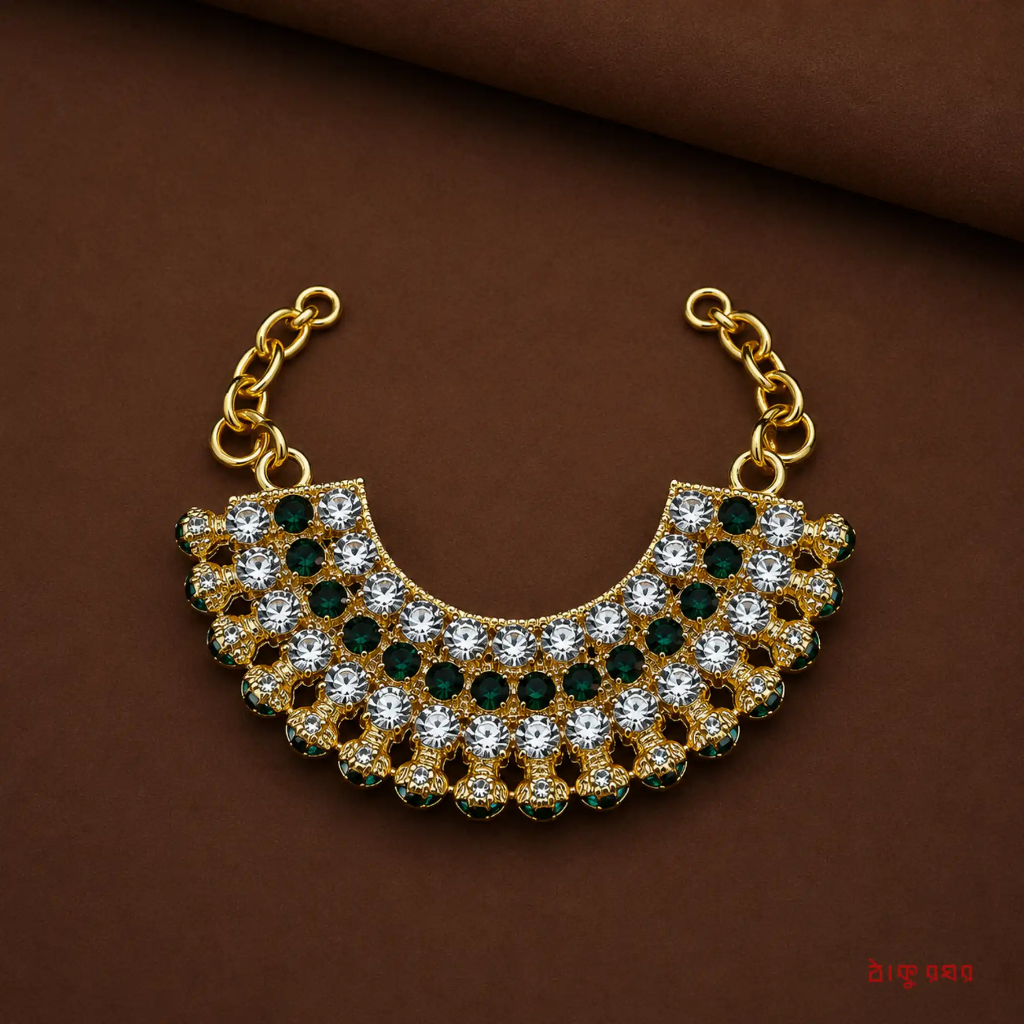 Premium Shringar Haar for Thakurji - Bottle Green