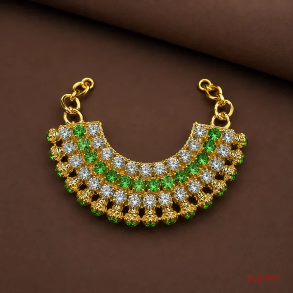Premium Shringar Haar for Thakurji -  Parrot Green