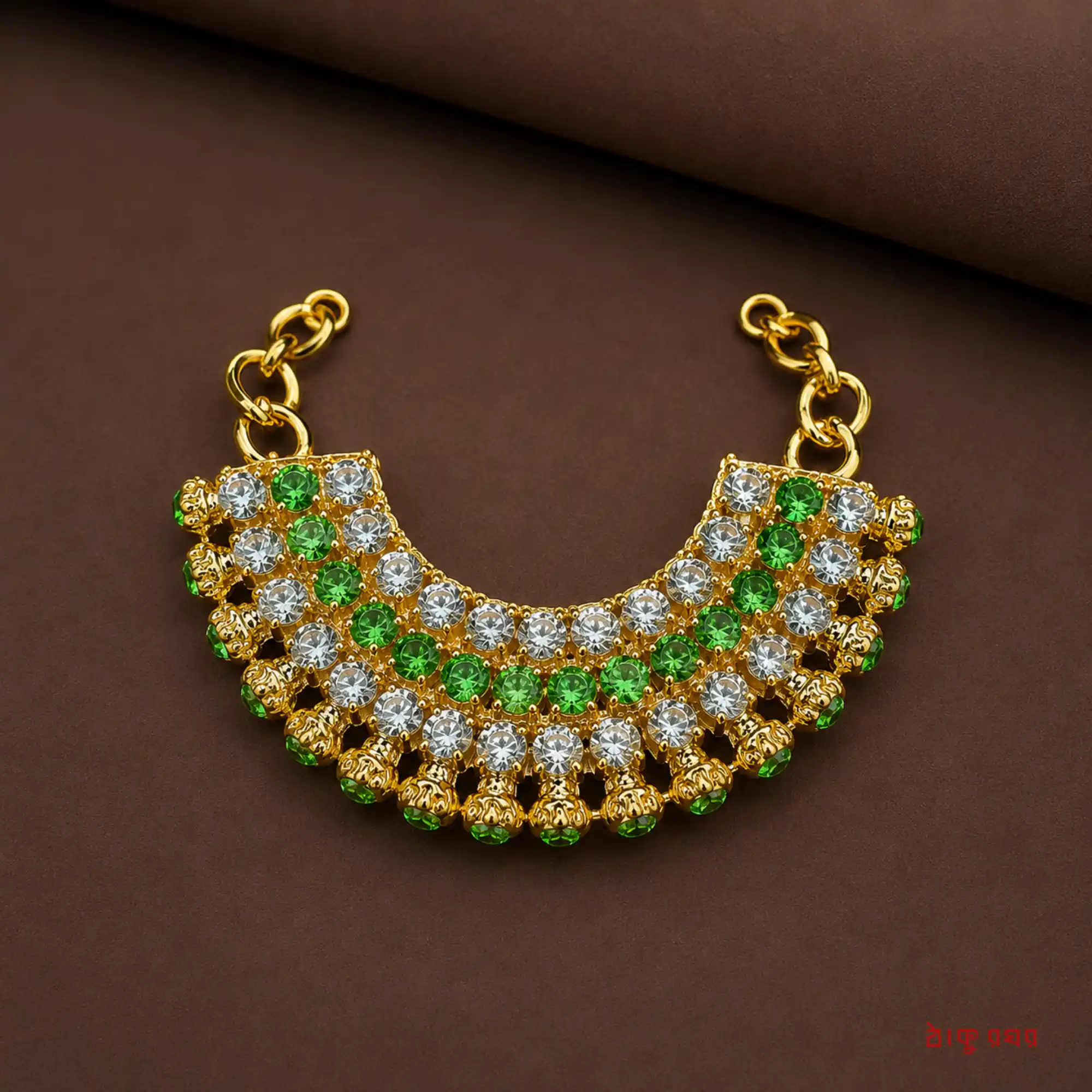 Premium Shringar Haar for Thakurji - Parrot Green