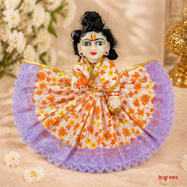 Laddu Gopal Pure Cotton Ghagra - Size 5