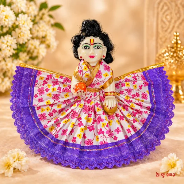 Laddu Gopal Pure Cotton Ghagra - Size 5