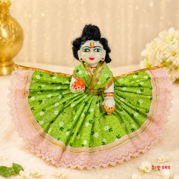 Laddu Gopal Pure Cotton Ghagra - Size 5