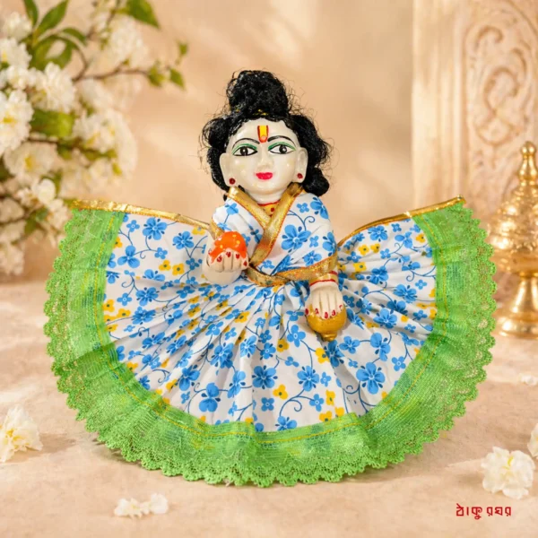 Laddu Gopal Pure Cotton Ghagra - Size 5