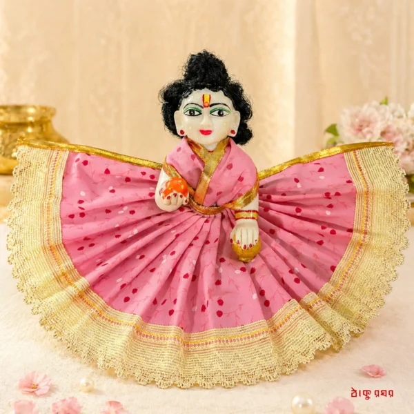 Laddu Gopal Pure Cotton Ghagra - Size 5