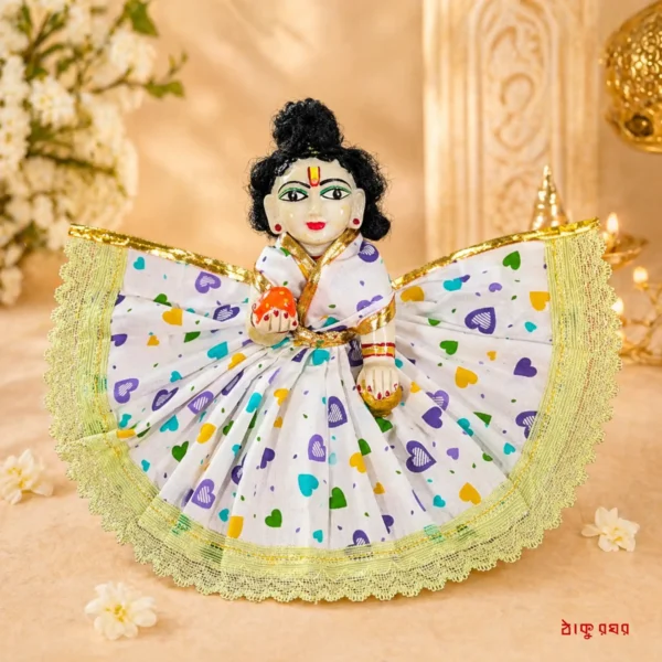 Laddu Gopal Pure Cotton Ghagra - Size 6