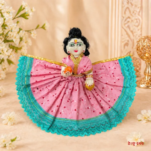 Laddu Gopal Pure Cotton Ghagra - Size 6
