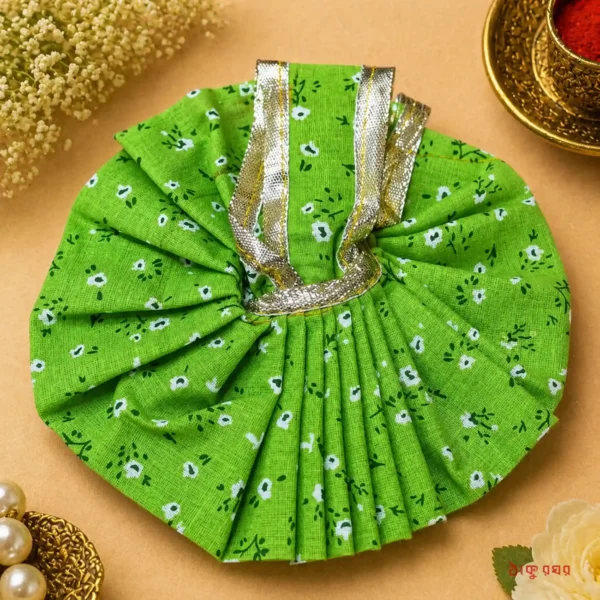 Premium Cotton Poshak For Laddu Gopal (2 Piece Combo) - Size 2