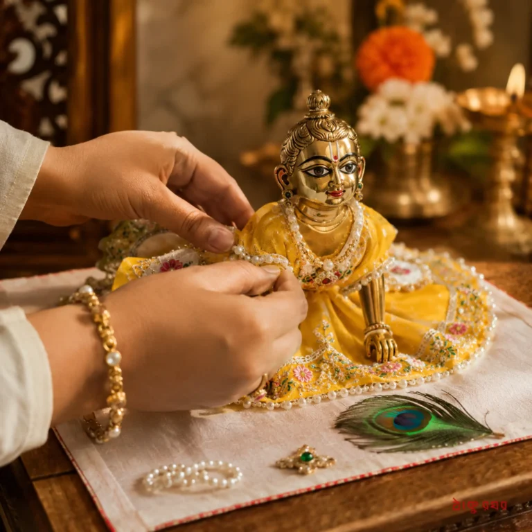 How to Dress and Decorate Laddu Gopal at Home (2)