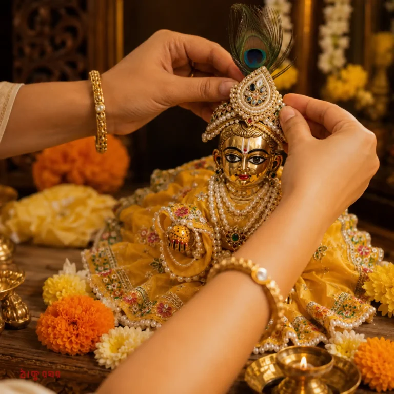 How to Dress and Decorate Laddu Gopal at Home (3)